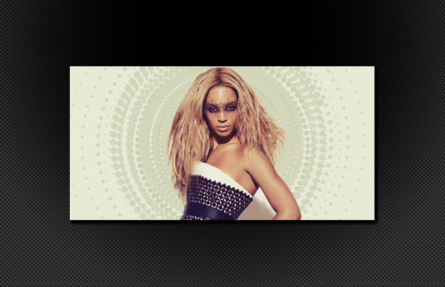 Win tickets to see Beyonce, I based the background of the pattern over her eyes.