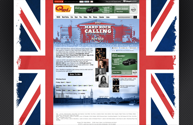 2012 page design with Union Jack wallpaper